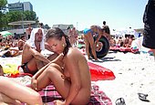 wives having sex on a beach