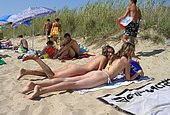 nude blondes at the beach