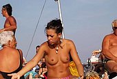 teenage girl and spreads her pussy at a nudist camp