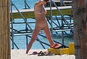oops topless in the beach