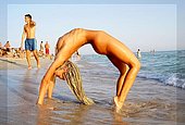 naked asian beach