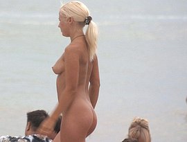 big teen tits at beach