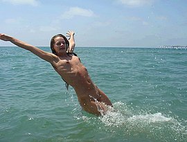 nudist beach family young girl