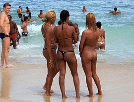 latina milf naked at the beach