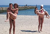 young busty euro beach teens