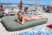 hot blonde mom on beach nude
