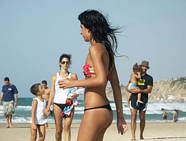 hot moms in beach videos