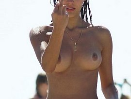 nude girl on beach